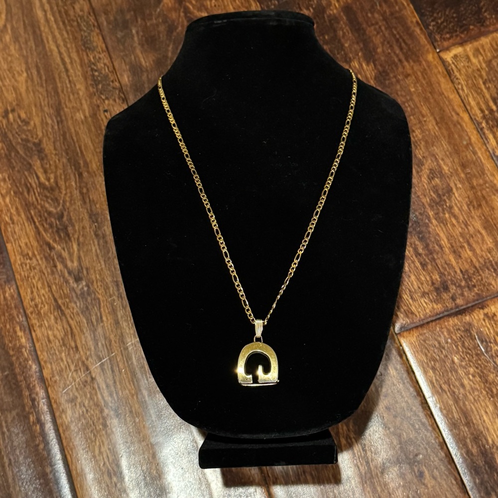 Gucci Pendent on Gold Chain Necklace